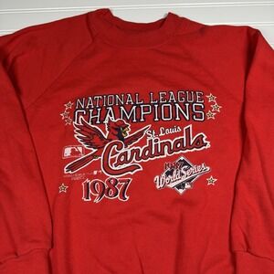 Vintage 1987 St. Louis Cardinals National League Champions Sweatshirt Mens L GUC